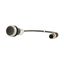 C22-D-S-K01-P5 Pushbutton, Flat, momentary, 1 NC, Cable (black) with M12A plug, 4 pole, 1 m, black, Blank, Bezel: titanium thumbnail 9