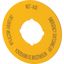 M22-XBK5 Label, emergency switching off, D=60mm, yellow, PL, EN, DE, IT thumbnail 4