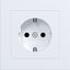 SCHUKO wall socket with cover, Safety Plus, plug-in class A.1 with size thumbnail 1