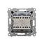 Intermediate switch with LED illumination without pictogram, (module), Simon 24, IP20/IP44, 10AX, champagne matt thumbnail 2