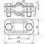UNI disconnecting clamp, St/tZn for 2x Rd 8-10mm thumbnail 2