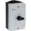 On-Off switch, P1, 40 A, surface mounting, 3 pole, 1 N/O, 1 N/C, with black thumb grip and front plate, hard knockout version thumbnail 2