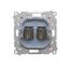 IP44 socket outlet with Schuko earthing, shutters and frame seal - transparent flap, inox steel, 16A thumbnail 2
