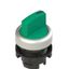 Short handle selector, 3 positions green with marking thumbnail 1