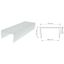 PMMA cover MF square opal L-2000mm W-45mm H-24,3mm thumbnail 1