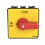 P3 On-off switch, 80 A,Flush mounting, 3 pole, Form E, Red, Short thum thumbnail 8