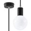 HANGING LAMP EDISON BLACK E27 1X60W IP20 thumbnail 2