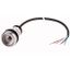 C22-DR-X-K01-P62 Pushbutton, classic, flat, maintained, 1 N/C, cable (black) with non-terminated end, 4 pole, 1 m thumbnail 1