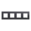 Frame 4-gang / 2+2+2+2-modules - Niessen logo - S - Tacteo Black thumbnail 1