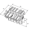Distribution box 5 pole, 3x3 outlets thumbnail 2