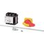 Main switch, P3, 100 A, rear mounting, 3 pole, 1 N/O, 1 N/C, Emergency switching off function, Lockable in the 0 (Off) position, With metal shaft for thumbnail 3