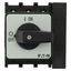 On-Off switch, P1, 40 A, flush mounting, 3 pole, 1 N/O, 1 N/C, with black thumb grip and front plate thumbnail 18