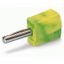 Banana plug for socket 4 mm Ø green-yellow thumbnail 1