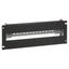 DIN profile rail with front panel 24 modules black ral 9005 thumbnail 2