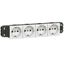 Socket Mosaic - 4 x 2P+E -for installation on trunking -automatic term -standard thumbnail 1