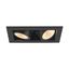KADUX, recessed ceiling light, double, 3000K, 38°, IP 20, square, black thumbnail 3