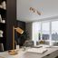 MOVABLE SPOTLIGHTS ON A GOLD CEILING STRIP FOR DINING ROOM, CARBON SERIES thumbnail 8