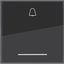 Rocker single, bell symbol, large text field, clear lens, A.x/C.x, anthracite thumbnail 1