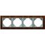 FOUR-GANG FRAME WALNUT-TREE/ALUMIUM thumbnail 2
