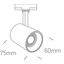 WHITE COB 8W WW TRACK SPOT 230V DIMMABLE thumbnail 2