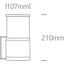 GREY WALL BRACKET E27 20W thumbnail 2