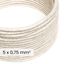 DALI Textile electrical cable 5x0.75 mm² in Natural White Linen - Wire for designer lighting RN01 thumbnail 1