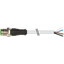 M12 male 0° A-cod. with cable PUR 4x0.34 gy 6m thumbnail 1