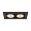KADUX, recessed ceiling light, double, 3000K, 38°, IP 20, square, black thumbnail 4