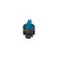 Short handle selector, 2 positions blue with marking thumbnail 2
