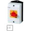 T0-2-8900/I1-RT On-Off switch, T0, 20 A, surface mounting, 2 contact unit(s), 3 pole + N, Emergency switching off function, with red thumb grip and yellow front plate thumbnail 1