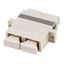 FO Coupler SC-Duplex, Plastic, Multimode, phbr, flange, grey thumbnail 1