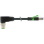 M12 male 90° D-cod. / RJ45 0° shielded PUR 1x4xAWG22 bk7.5m thumbnail 1