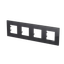 Frame 4-gang / 2+2+2+2-modules - Niessen logo - S - Tacteo Black thumbnail 3