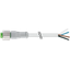 M12 female 0° A-cod. with cable 3LED F&B PVC 4x0.34 gy UL/CSA 3m thumbnail 1