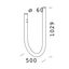 CURVED ARM 129 RAL9006 thumbnail 2