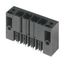 PCB plug-in connector, male header, Clip-on flange, THT solder connection, 7.62 mm, Number of poles: 9, 180°, Solder pin length (l): 3.5 mm, tinned, black, Box thumbnail 2
