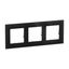 3 GANG PLATE BLACK GLASS thumbnail 2