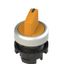 Illuminated short handle selector, 2 positions orange with marking thumbnail 1