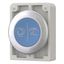 M30C-FD-B-X217 Pushbutton, RMQ-Titan, Flat, momentary, Blue, inscribed, Metal bezel thumbnail 5