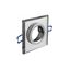 Spot luminaire housing BRILLANTE, IP20, glass, square, white thumbnail 1