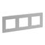 Cover plate Niloe Step 3-gang matt aluminium thumbnail 1