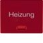 Rocker imprint "Heizung ", redlens , arsys, red glossy thumbnail 1