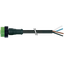 MQ12 female 0° A-cod. with cable PUR 5x0.34 bk 4m thumbnail 1