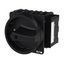 P3 Main switch, 80 A,Flush mounting, 4 pole, Form EA/SVB, Black, Door  thumbnail 4