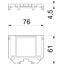 UT34 P1 Cover plate for UT3 and UT4, 1 Modul 45 61x76x4 thumbnail 2