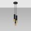 LOOPEZ 3P HANGING LAMP BLACK/GOLD GU10 3X40W IP20 thumbnail 2