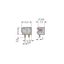 Stackable 2-conductor PCB terminal block 0.75 mm² Pin spacing 7.5/7.62 thumbnail 2