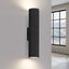 BLACK VERTICAL UP-DOWN CARBON WALL LAMP FOR ELEGANT ROOMS thumbnail 3