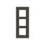 Frame 3-gang / 2+2+2-modules - Niessen logo - S - Anthracite thumbnail 1