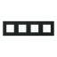 Frame 4-gang / 2+2+2+2-modules - ABB logo - S - Matt Black thumbnail 1